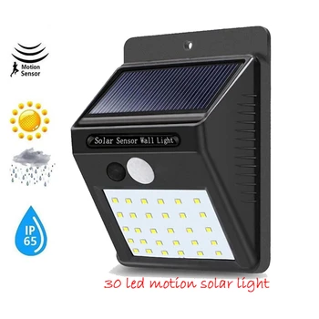 

1-4Pcs 30 LED Outdoor Solar Light Waterproof PIR Motion Sensor Emergency Security Light Solar Powered Wall Lamp For Yard Garden