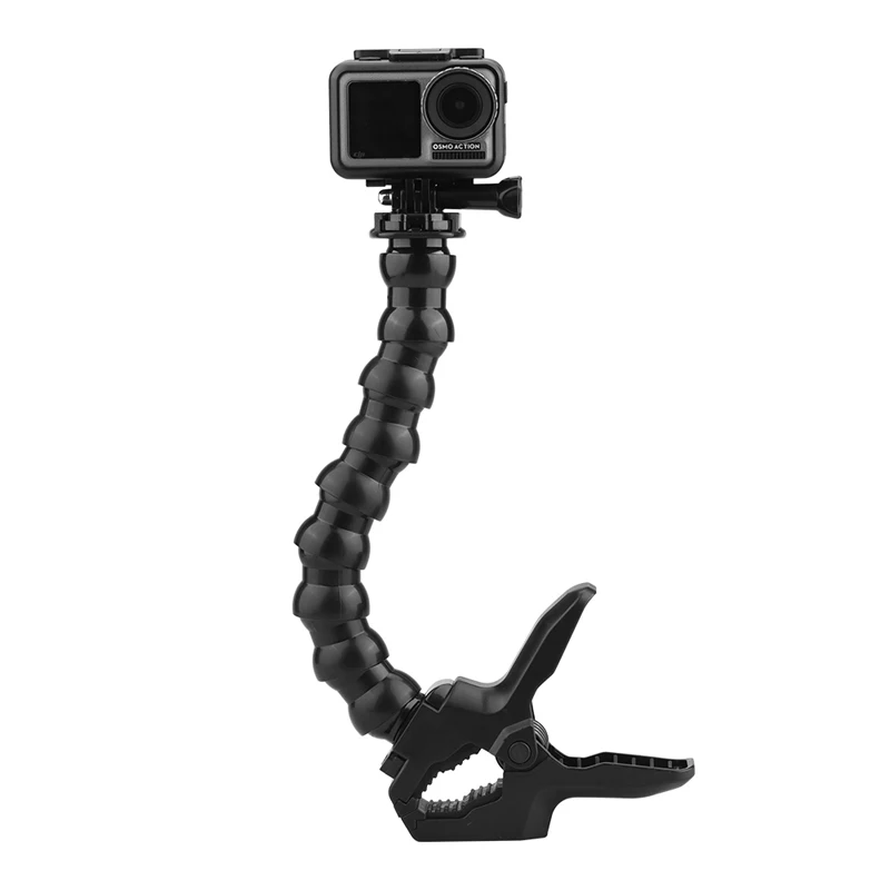 Зажим с гибкой регулируемой гусиной шеей для GoPro 9 Hero 8 7 6 5 Sjcam Yi экшн камеры штатив