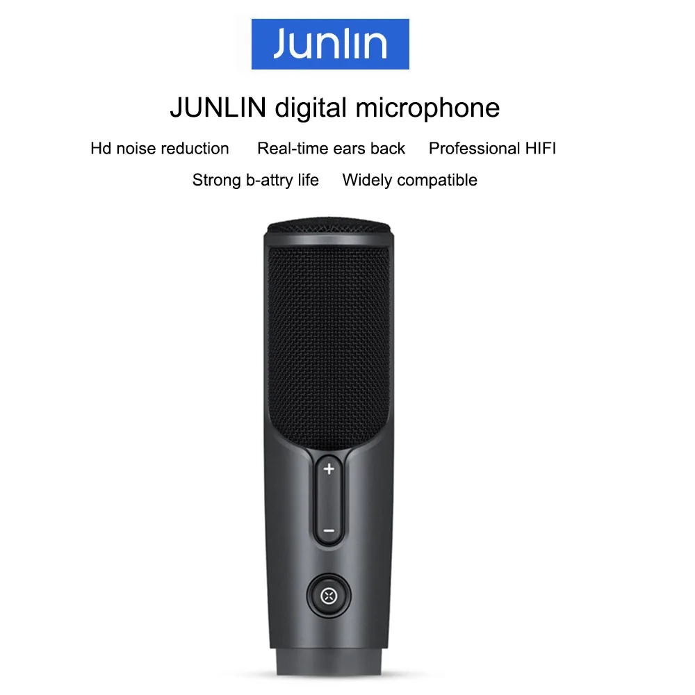 Xiaomi Mijia JUNLIN, проводной цифровой микрофон, с шумоподавлением, портативный, в режиме реального времени, для возврата ушей, HD, с 3,5 мм аудиокабелем
