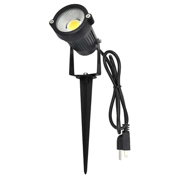 

New 5W LED Landscape Spotlight, Outdoor Waterproof Decorative Point Light, IP65 Ground Plug Light, COB Spotlight US Plug