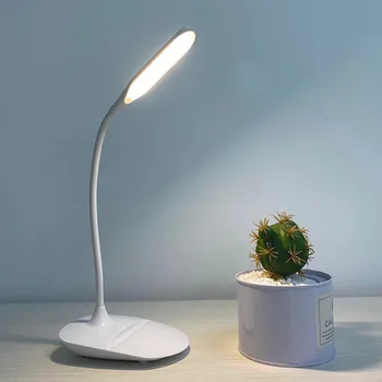 

Creative LED Students Learning Lamp Touch Control Dimming Chargeable Portable Modern Minimalist Bedroom Bedside Small Night Lamp