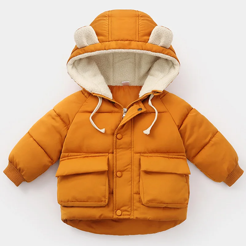 Детская одежда г., зимняя куртка для маленьких девочек, пальто для мальчиков детская теплая верхняя одежда с капюшоном, пальто для девочек, куртка для детей 1, 2, 4, 6 лет