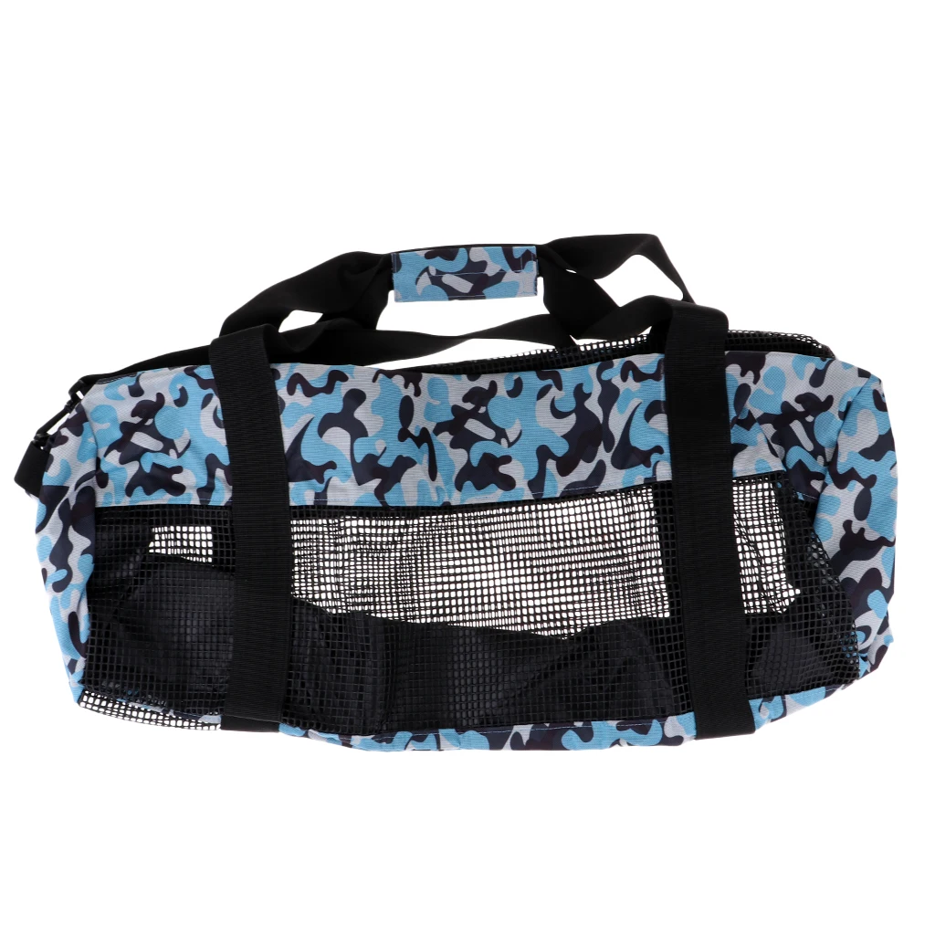 Durable Dive Mesh Duffel Bag Snorkeling Retractor Lanyard Holder Hook Carabiner Diving Bags for Water Sports