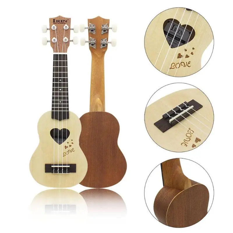 1" мини-укулеле с высокими частотами голоса пара Sapele ель музыкальный инструмент