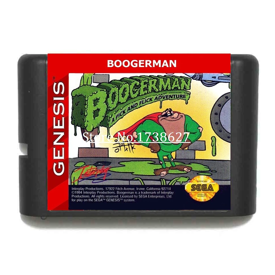 Игровой картридж 16 бит Boogerman для игровых консолей sega MegaDrive& Genesis