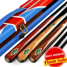 

RILEY Snooker Kit Handmade 3/4 Piece Snooker Cue One Piece Cue with RILEY Case with Professional Extension 10mm Tip Billiard Cue