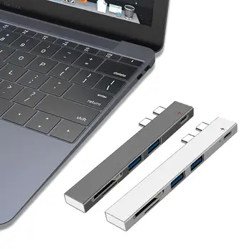 

2020 new Dual Type C Hub USB-C to USB 2.0 PD Charging TF Secure Digital Card Dock Adapter dropshipping
