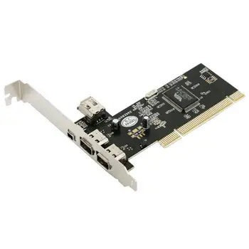 

50pcs PCI to 6-Pin / 4-Pin IEEE 1394 Controller Card with Firewire Cable for Digital Camera DV Camcorders Hard Disks