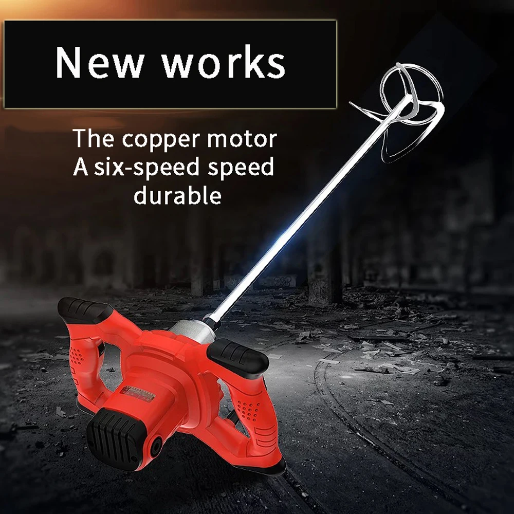 

Anjieshun multifunctional mixer electric speed control hand-held paint cement stucco mortar paint mixer putty powder mixer