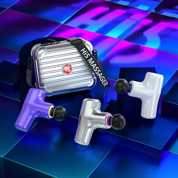 

2020 NEWEST 4Head Mini Electric Massage Gun Small Fitness Equipment Deep Muscle Fascial Body Massager Gun Acid Relief Pain Relax