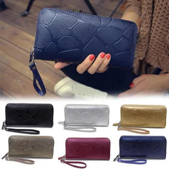 

New Fashion Women Wallets Long Style Multi-functional wallet Purse Fresh PU leather Card Holders Leather Purse J9