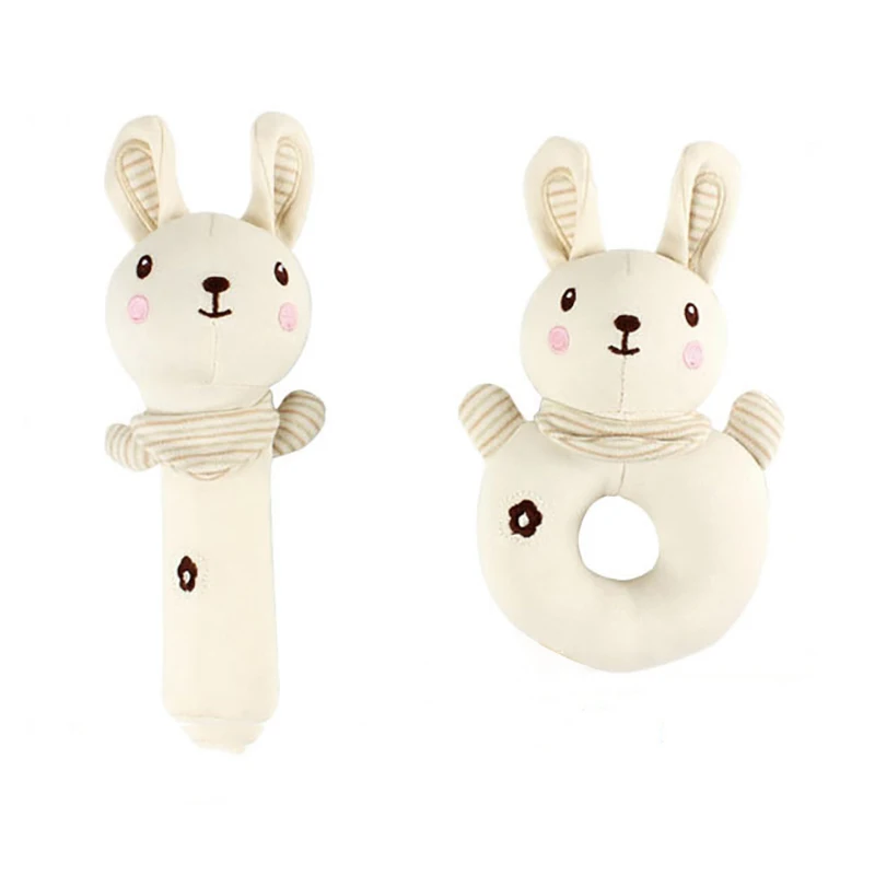 01 Rabbit Высокое качество Безопасный плюшевый PP Хлопок Детский токарный станок подвесное кольцо животное погремушка кроватка подвесная детская коляска игрушки Прорезыватели Мягкая кукла - Цвет: 01 Rabbit