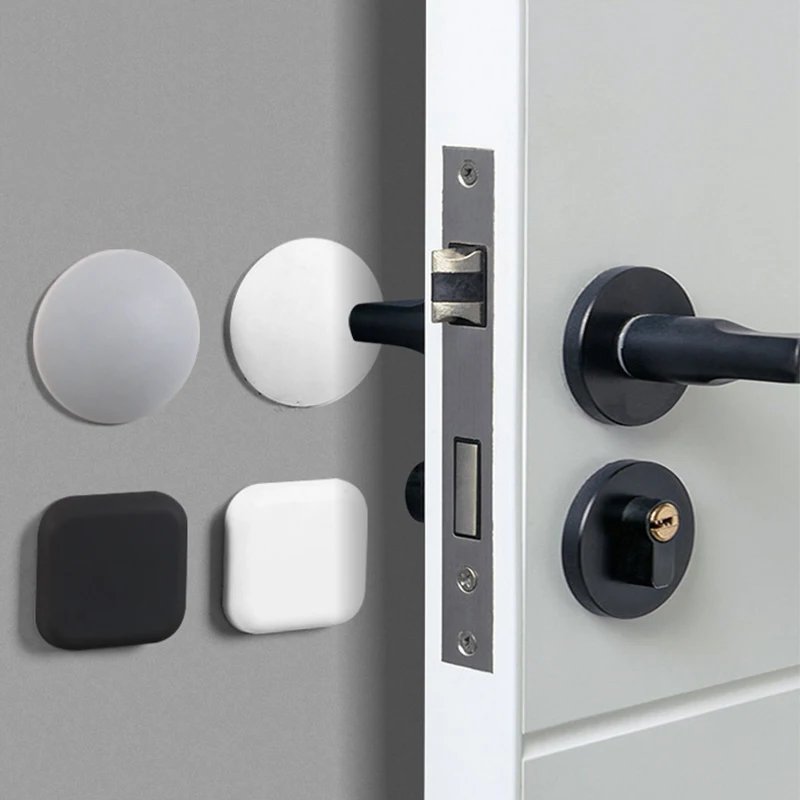 Self Adhesive Silicone Door Stopper Home Anti-Collision Wall Sticker Shockproof Crash Pad Furniture Wall Mute Protective Mats