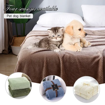 

Furniture Chair Bed Carpets Pet Dog Cat Soft Blanket Couch Pet Supplies Solid Color Warm Blanket For Dogs Cats 2019