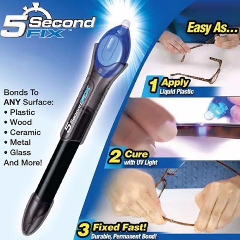 5 секунд Fix УФ-светильник инструмент для ремонта с клеем супер питание жидкий пластик сварка соединение c