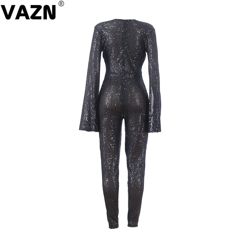 VAZN, прямые, одноцветные, новинка, хит, модные, для улицы, комбинезоны, широкие, повседневные, бодикон, сексуальные, длинные штаны, тонкий, Batwin, длинный комбинезон