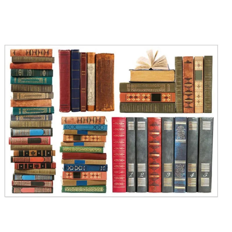 Color Съемный DIY 3D стикер на стену стерео наклейки на книжные полки украшение дома наклейки на стену для офиса Наклейка на стену s детская комната наклейки - Цвет: Color