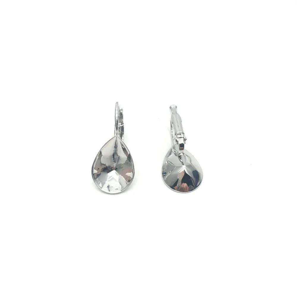 swarovski crystals 4320 10x14mm pear shape crystal earring fittings-8