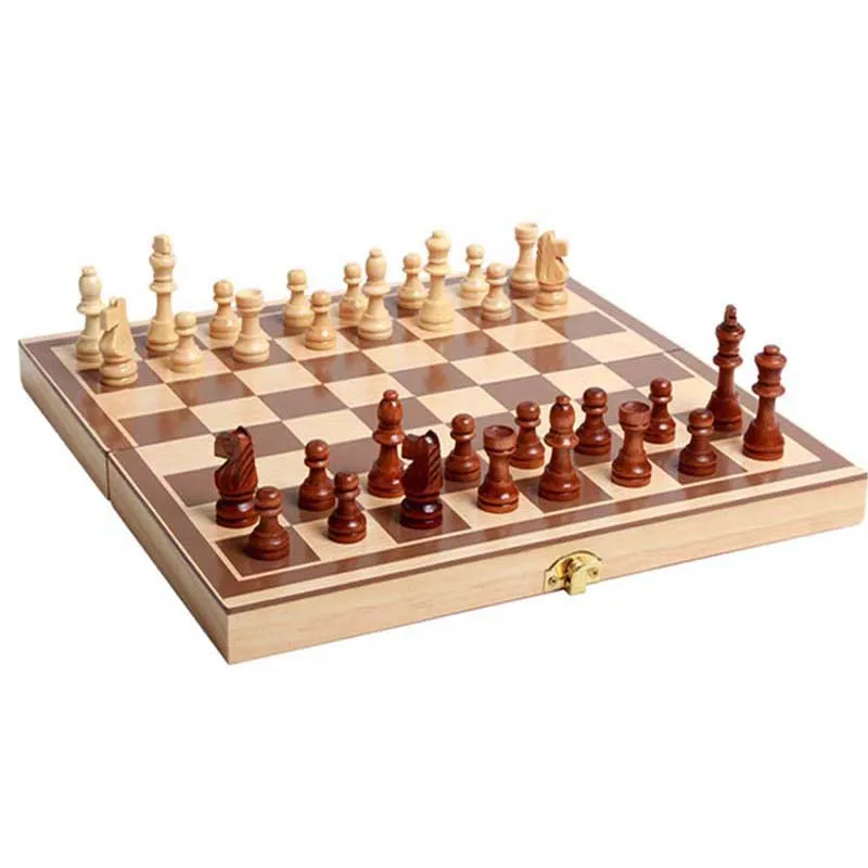 Chess board 19x19cm Деревянный Международный шахматный набор, складная смешная настольная игра, коллекция шахмат, портативная настольная игра для путешествий - Цвет: Chess board 19x19cm