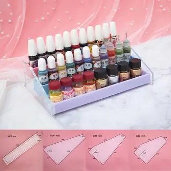

DIY Color Fine Flash Storage Rack Mold Powder Crystal Epoxy Mirror Mold Storage Rack Lipstick Bracket Silicone Resin Mold
