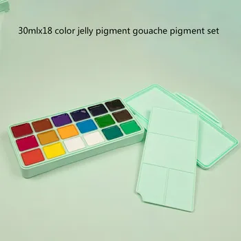 

Jelly pigment gouache pigment set / children's portable gouache jelly pigment 30mlx18 color set / painting pigment set