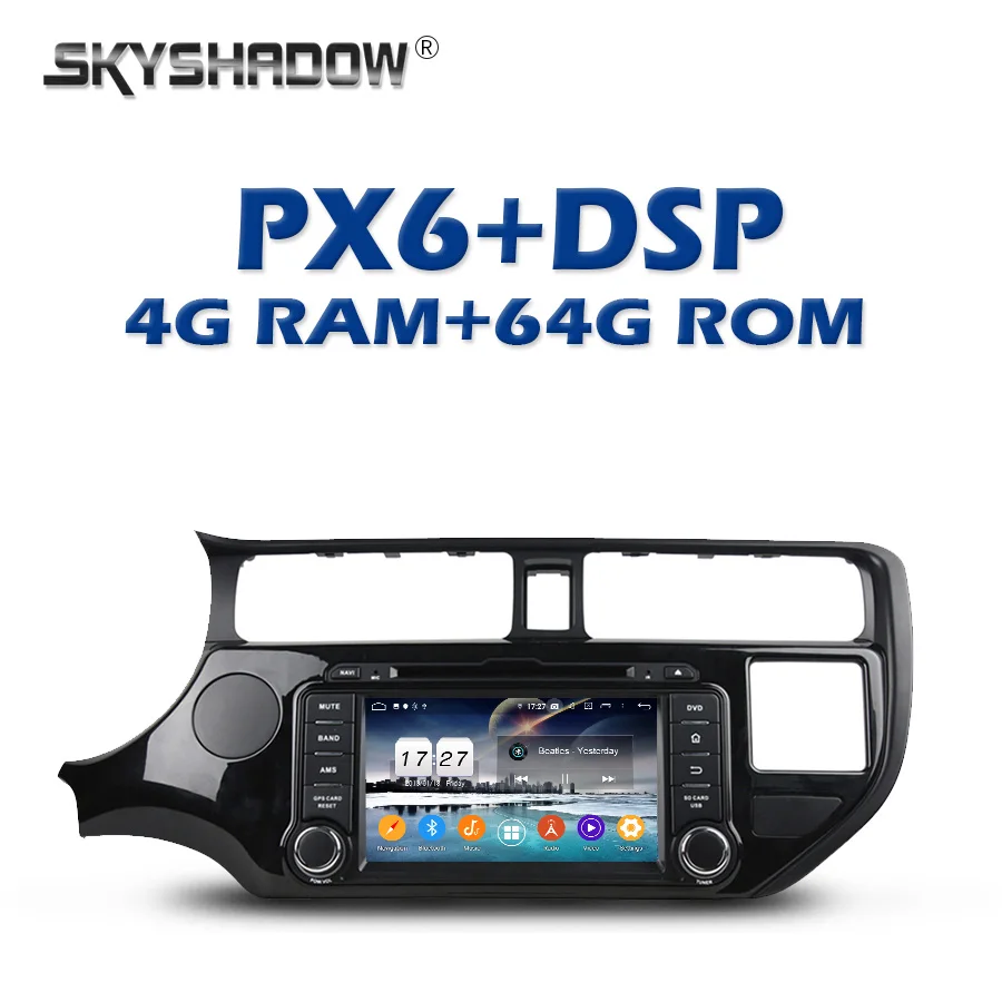 PX6 DSP ips Android 9,0 64G+ 4GB Автомобильный dvd-плеер Bluetooth 4,2 Wifi gps карта RDS радио для kia K3 RIO 2011 2012 2013