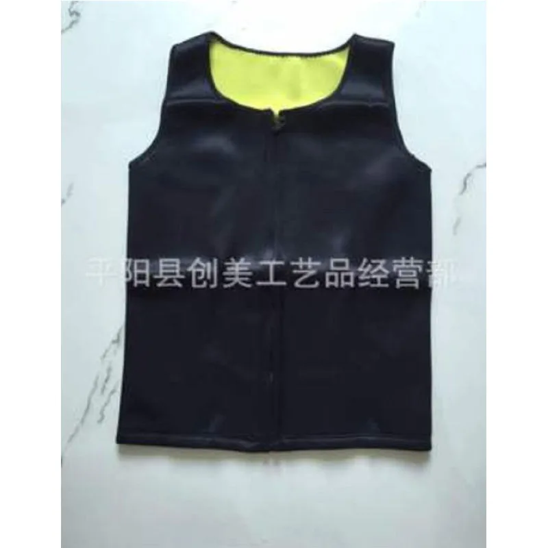 Black Yellow zip Meihuida, мужской жилет для фитнеса, неопреновый жилет, сауна, ультра тонкая рубашка, корсет, модель, лента, форма, одежда - Цвет: Black Yellow zip