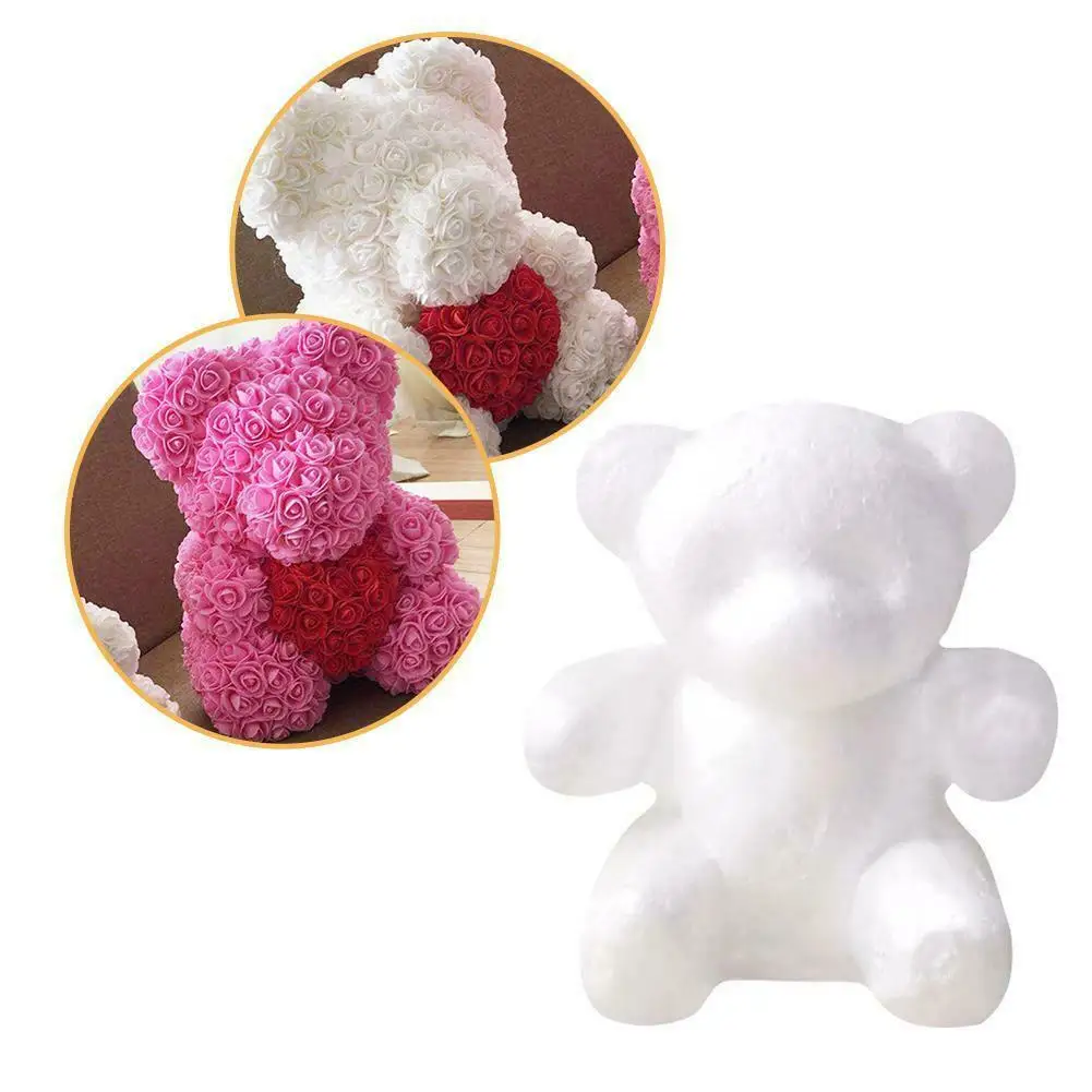 

1 pcs 15/20/35cm Modelling Polystyrene Styrofoam Foam Rose Bear Mould for DIY Party Decoration Wedding Gift Flower Arranging