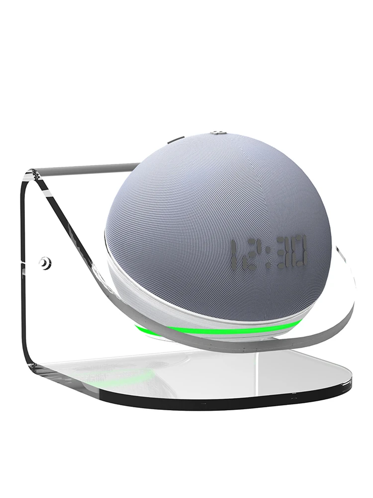 Per Alexa Echo Dot 4 Generazione Montaggio A Parete Supporto Per Appendiabiti Altoparlante Scaffale Supporto Stabile Staffa Salvaspazio Assistente Sta