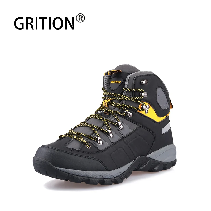 Günstige GRITION Männer Wasserdichte Wanderschuhe Männer Hohe Spitze Zu Fuß Hohe Qualität Berg Schuhe Weiche Shell Trekking Schuhe Detla Männlichen 2020