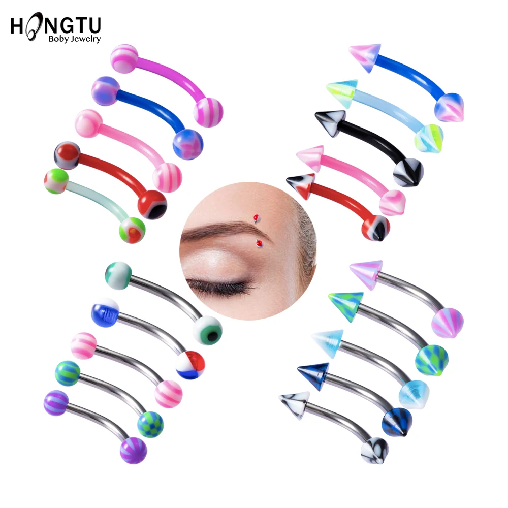 Eyebrow Piercing Curved Barbell Surgical Steel Curved Barbell 5