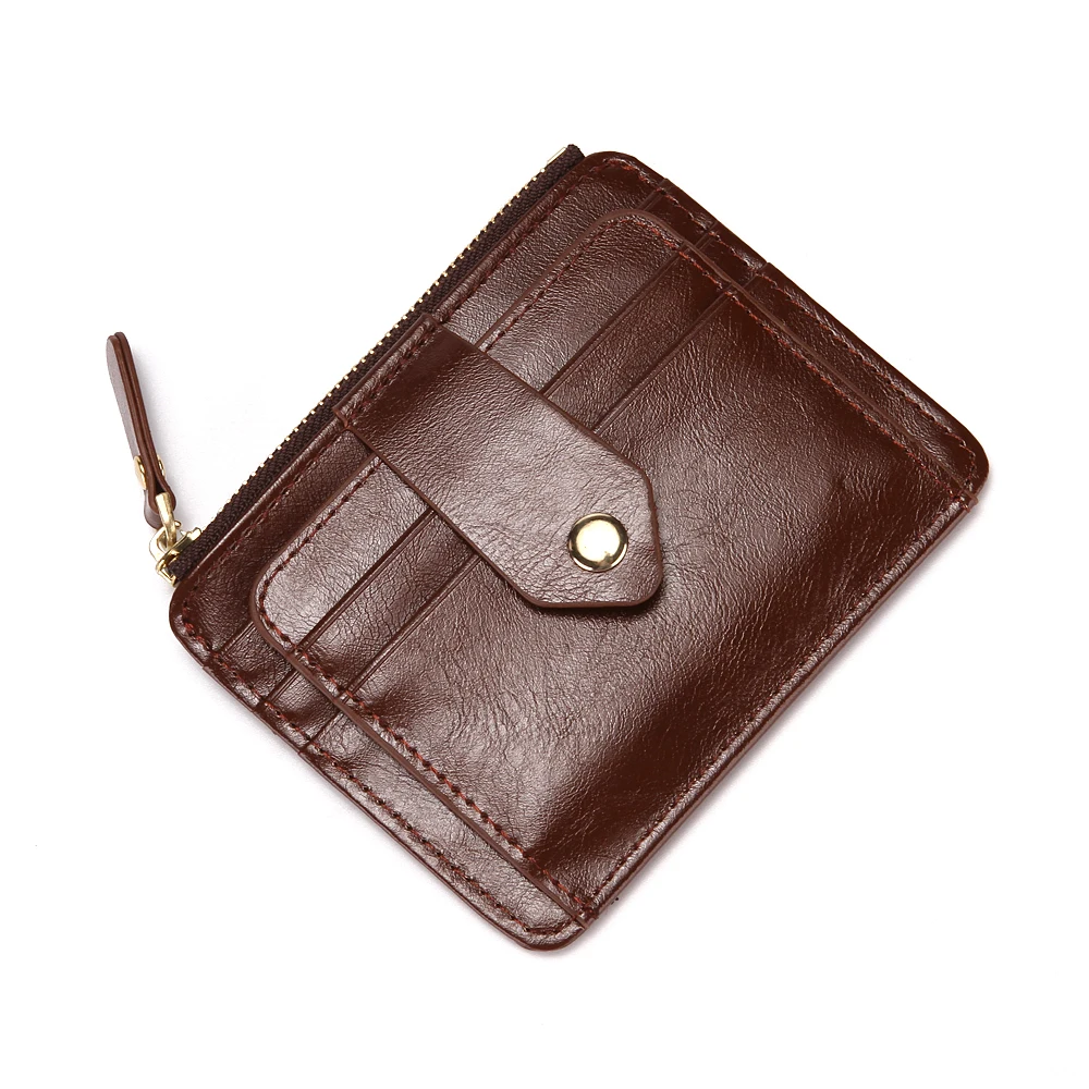 

2019 ultra-thin Short Sequined Men Vintage Credit Card Holder Blocking Rfid Wallet Leather Security Wallet Leather Magic Wallet