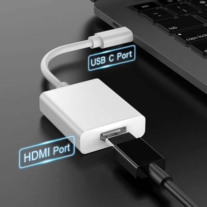 Распродажа usb type C к HDMI конвертер 1080P HD прозрачный AV ТВ адаптер для ноутбуков монитор