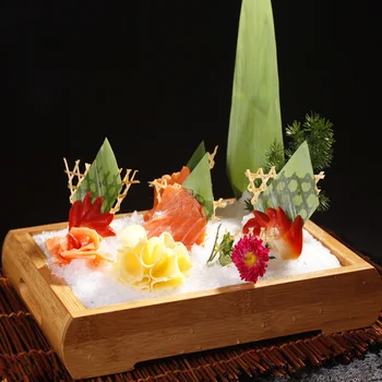 

Rectangular plate Japanese and Korean cuisine sushi T ice tray tableware seafood container Shengtaizhu sushi tray cooking box