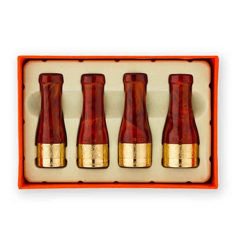 

LUBINSKI High Quality Brass Resin Cigar Cigarette Holder Stand Support Pillar-type Filtering Portable Ashtray 4 Ring Available