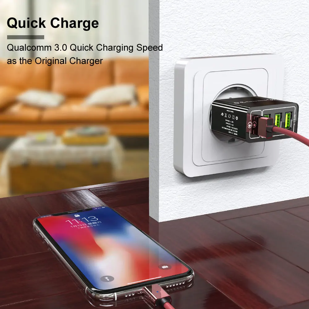30 Вт Быстрая зарядка 5 в 3.1A QC 3,0 USB зарядное устройство для iPhone X 11pro samsung A50 A30 huawei Xiaomi Note 7 8 Быстрая зарядка настенный адаптер