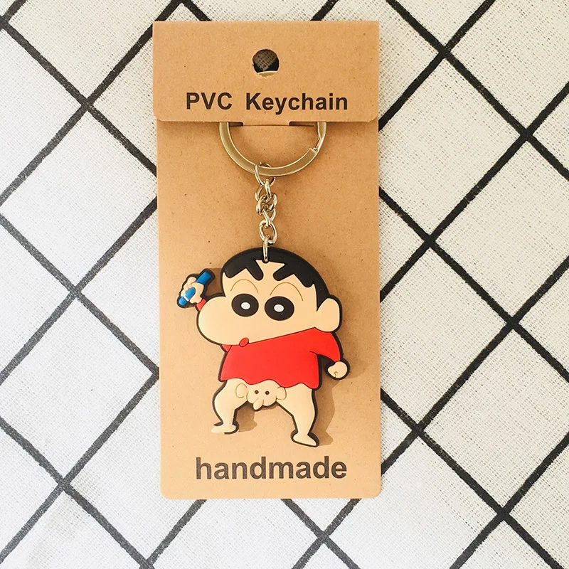 Аниме Crayon Shin chan брелок Nowara Shnnosuke ПВХ брелок милый забавный мультфильм модный кулон, ювелирные изделия аксессуары подарок llaveros