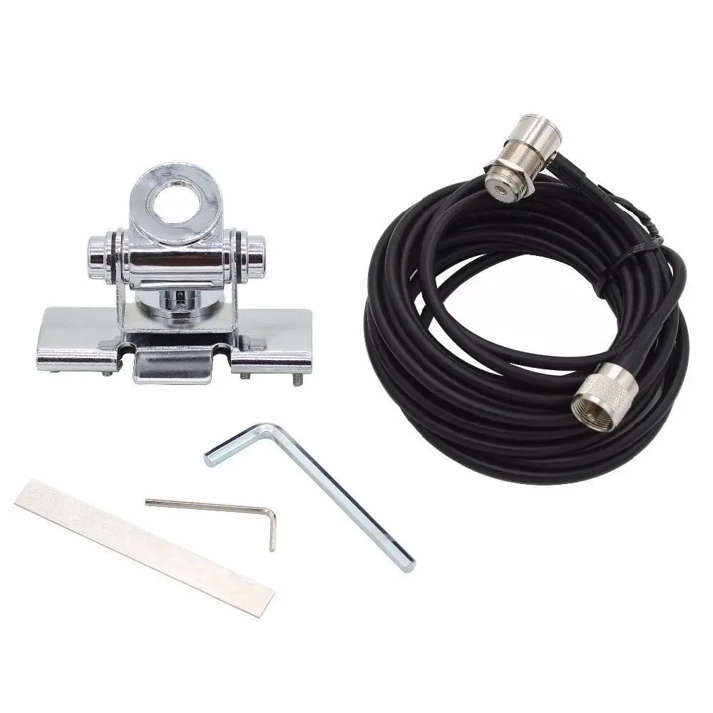 RB-400 Car Antenna Clip Mount 5 Meter Coaxial Extend Cable for KT-8900 TH-9800 B