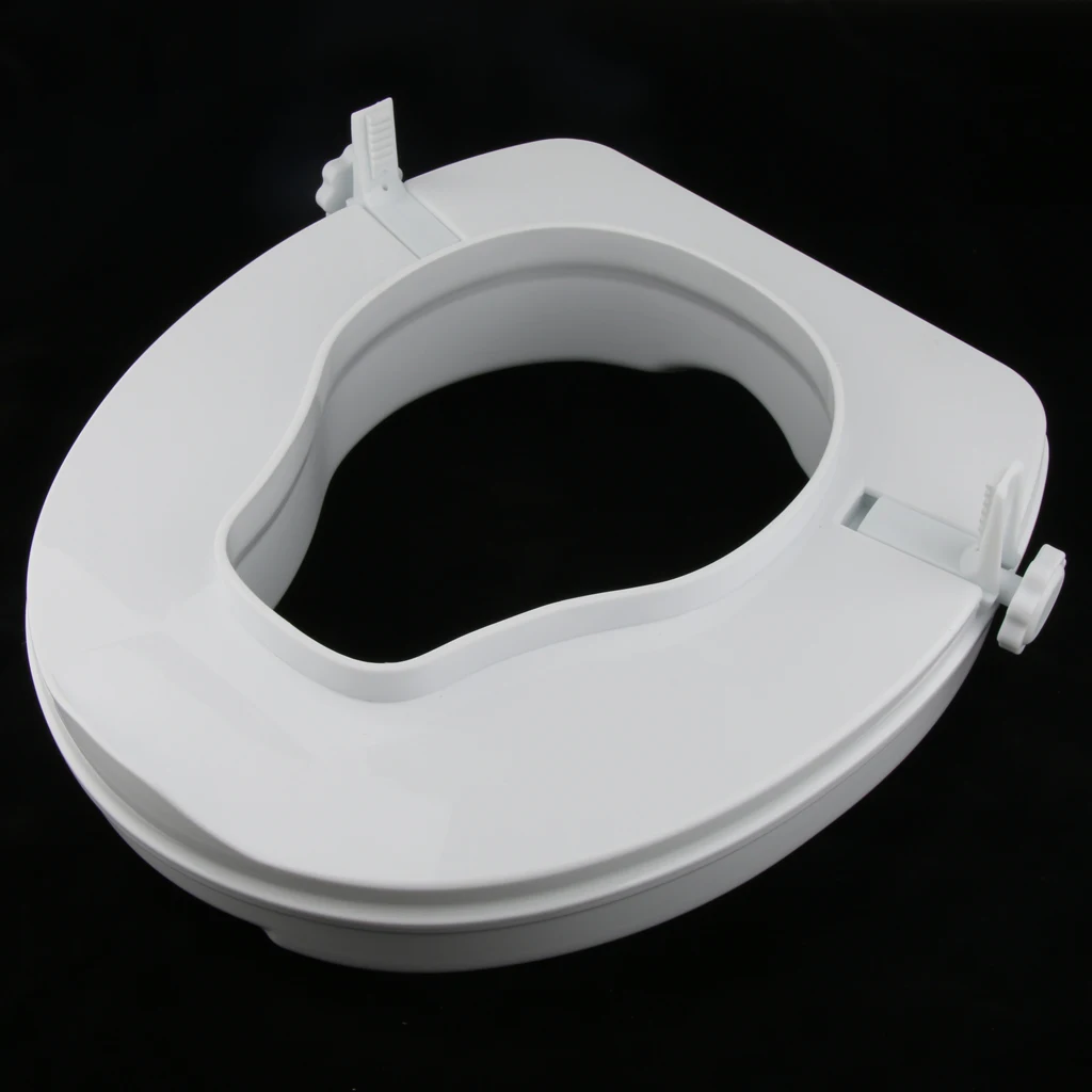 1 Piece Pregnant Women Patient Elderly Handicapped Toilet Seat Riser 2 Inch Raised Elevated Lifter Extender Easy Installation