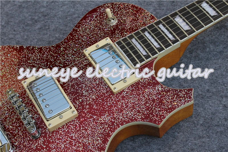 Suneye Red Finish Standard Electric Guitar Chrome Hardware Guitarra Electrica Left Handed Guitar Kit& Body Custom Available