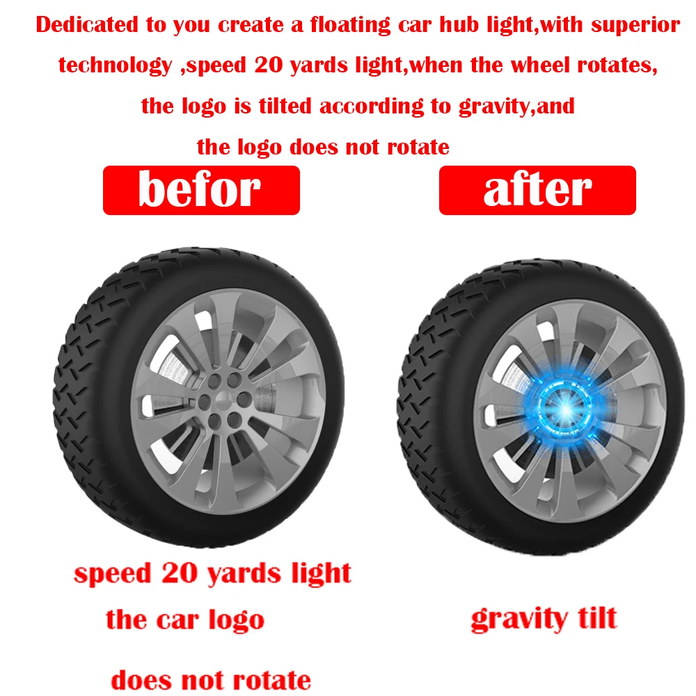 4 шт. светильник-концентратор для автомобиля с плавающей подсветкой колпачок для колеса s светодиодный светильник с центральной крышкой светильник ing cap Flash Wheel обода лампы украшения