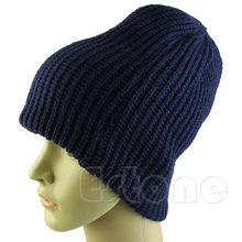 Вязаная мешковатая Шапка-бини унисекс для женщин и мужчин, Зимняя Теплая Лыжная Шапка большого размера LX9E