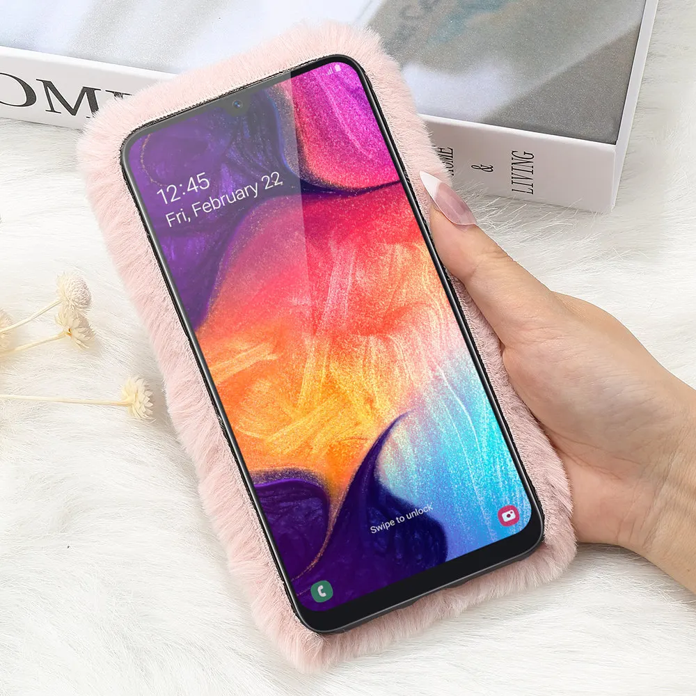 Роскошные меховые пушистый чехол для samsung Galaxy A70 A50 A40 A30 A20 A20E A10 A10E A8 A6 A3 J6 J5 J4 Plus J3 милый мягкий чехол
