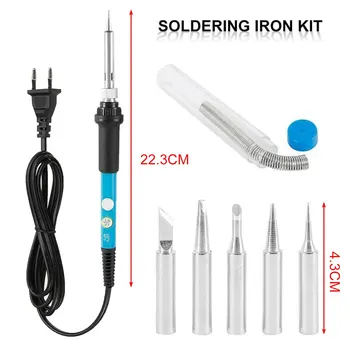 

60W Soldering Iron Tool Kit Adjustable Temperature Electronics Welding Irons Electric Heating Pen For DIY Soldering Repair