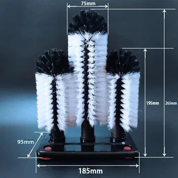

Glass Cup Washer Brush Cleaner Household 3-head Suction Cup Cleaning Brush HYD88