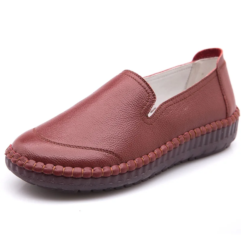 

Spring And Autumn New Style First Layer WOMEN'S Cowhide Casual Shoes Soft Bottom Handmade Genuine Leather Women's Casual Shoes C