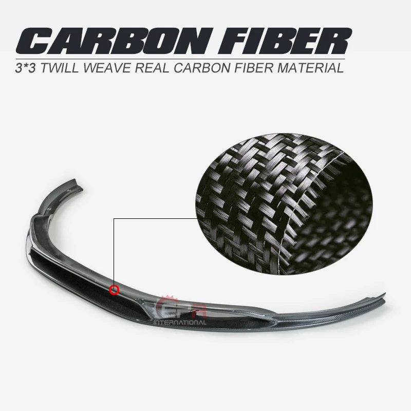 

For Audi 08-15 R8 Type C Style Carbon Fiber Front Lip Glossy Finish Bumper Splitter Fibre Drift Racing Body Kit Trim Part