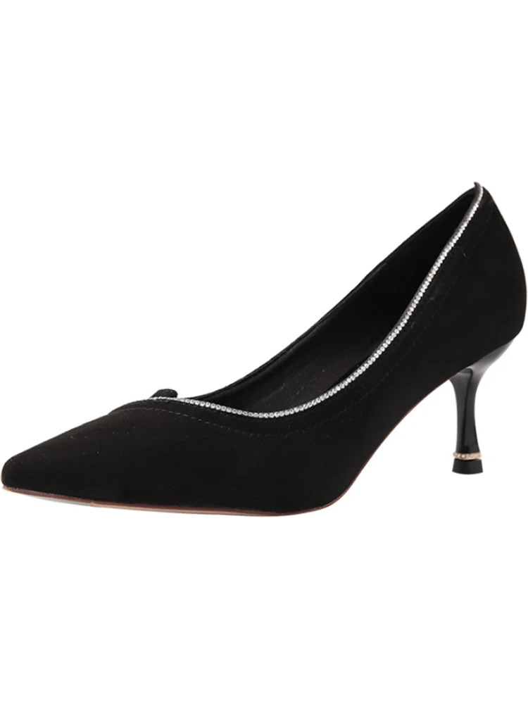 Shoes women 2020 tide shoes French girls high heels women pointed toe with wild net red sexy professional single shoes women