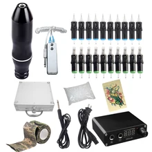 Tattoo Kit 1 Rotary Tattoo Pen Black King Kong 9th Machine Professional Mini Power Supply Cartridge Needle Tattoo Supplies
