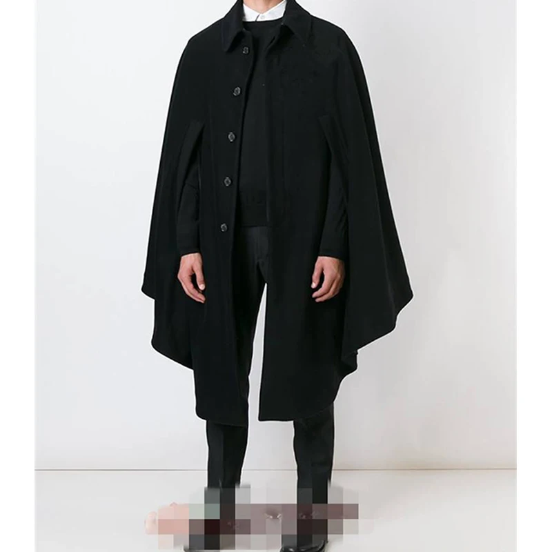 M-4xl autumn and winter models long men's cloak shawl cloak woolen coat woolen coat loose single-breasted tide men's shirt M-4xl autumn and winter models long men's cloak shawl cloak woolen coat woolen coat loose single-breasted tide men's shirt